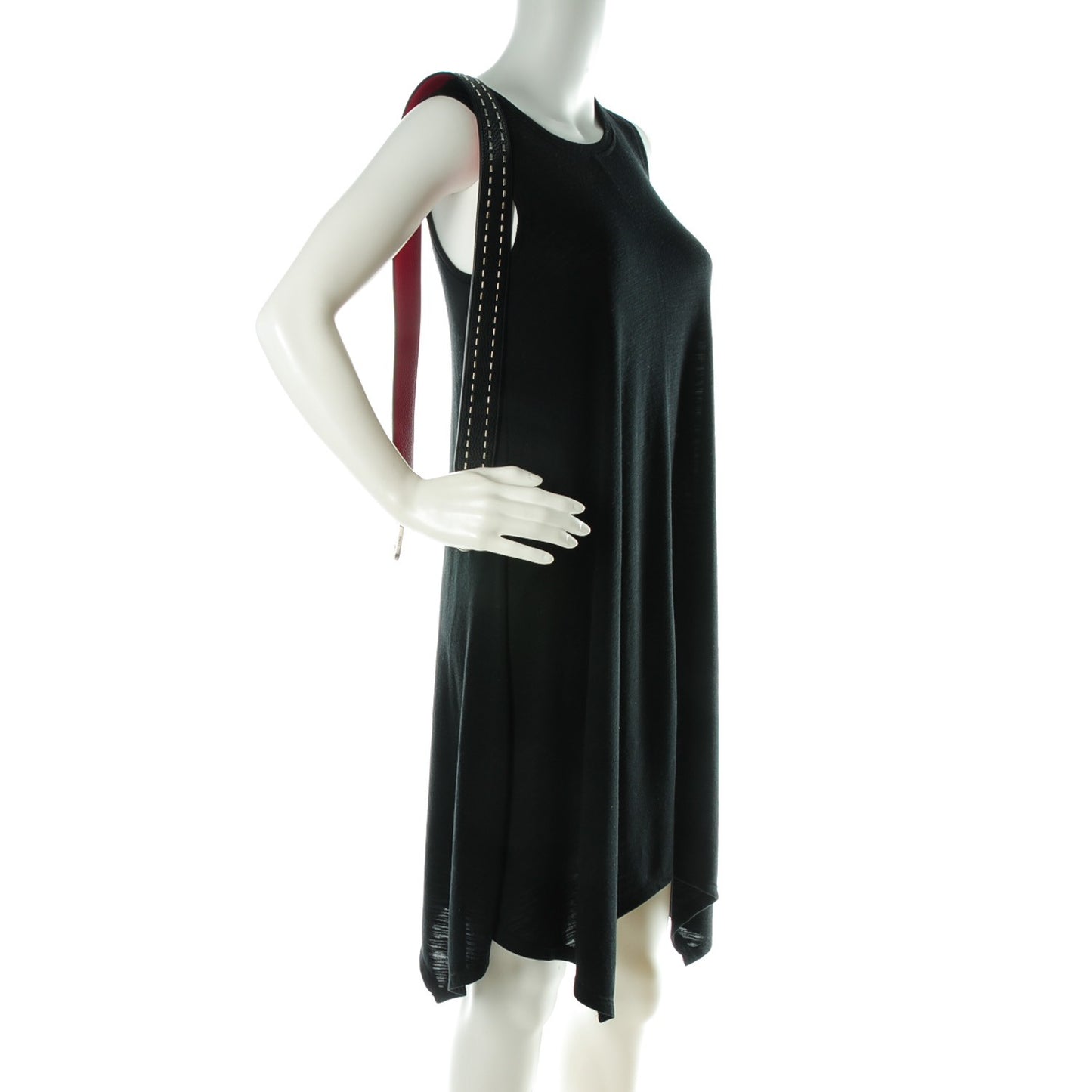 Cuoio Romano Metal Stitch Strap You Black Red