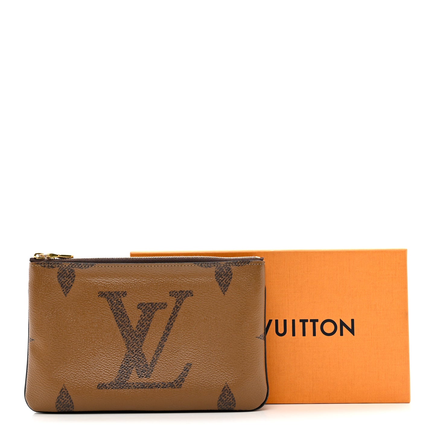 Reverse Monogram Giant Double Zip Pochette