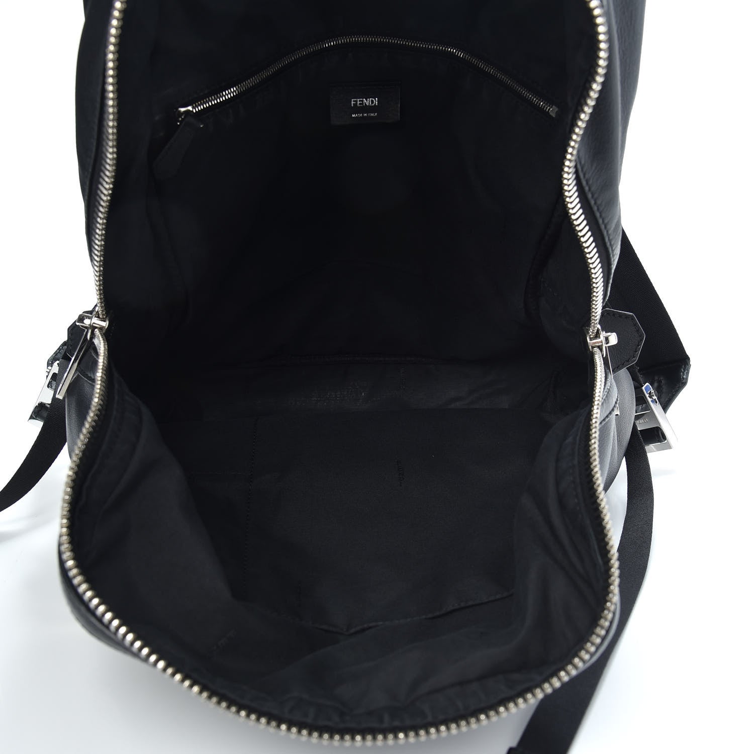 Fendi Calfskin Faces Backpack Black 4 of 12