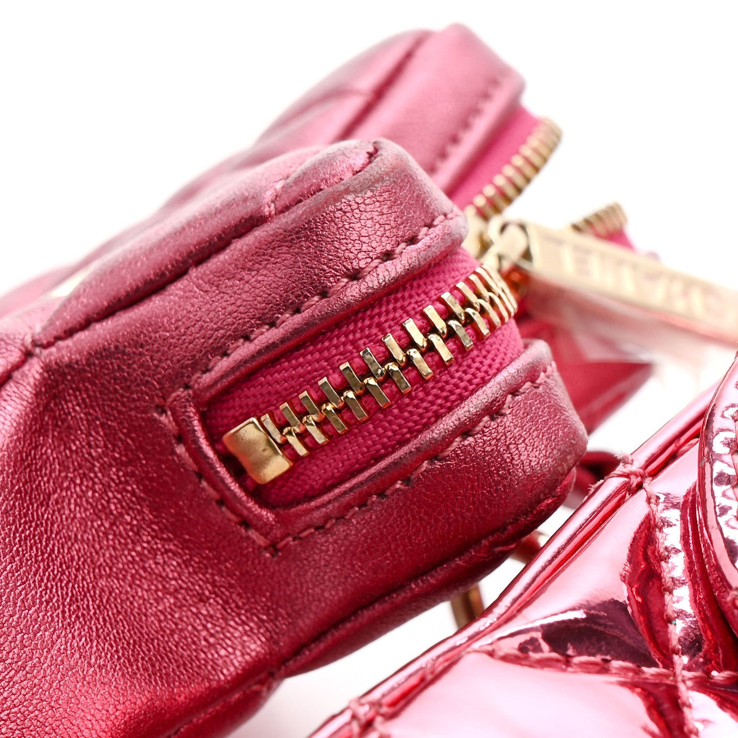 Chanel Mirror Calfskin Metallic Calfskin Quilted Hollywood Boulevard Backpack Pink 11 of 15