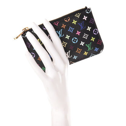 Louis Vuitton Monogram Multicolor Key Pouch Black Grenade 2 of 9