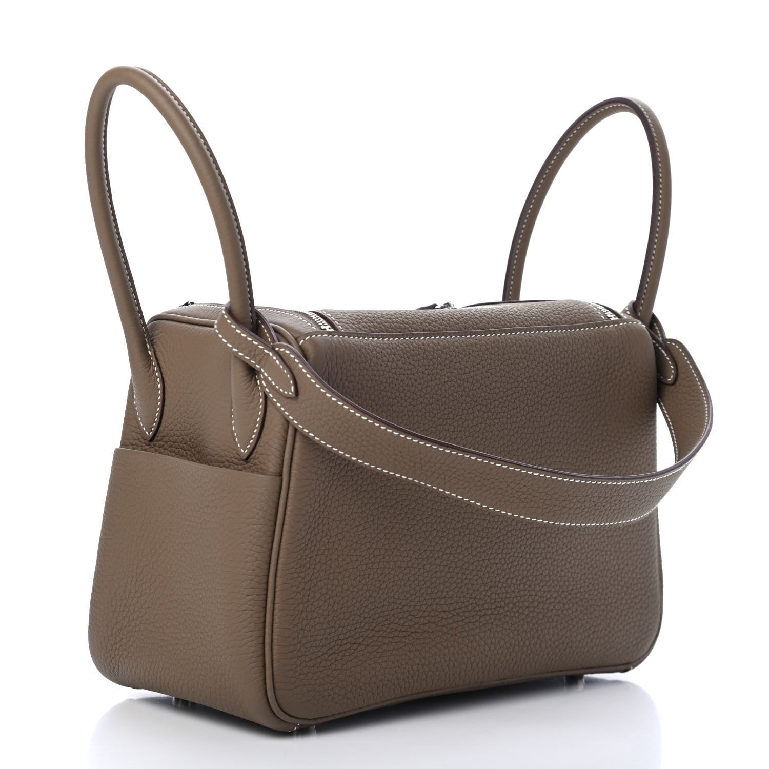 Hermes Taurillon Clemence Lindy 26 Etoupe 2 of 4