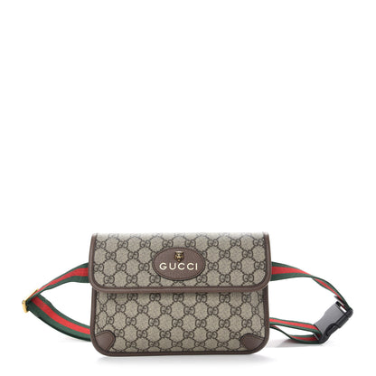 Gucci GG Supreme Monogram Neo Vintage Web Belt Bag Brown 1 of 9