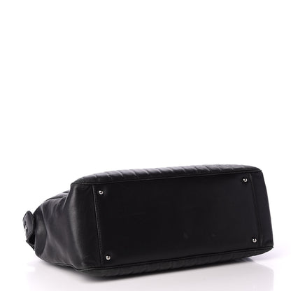 Chanel Calfskin Vertical Quilted Lax Shoulder Bag Black 3 of 16