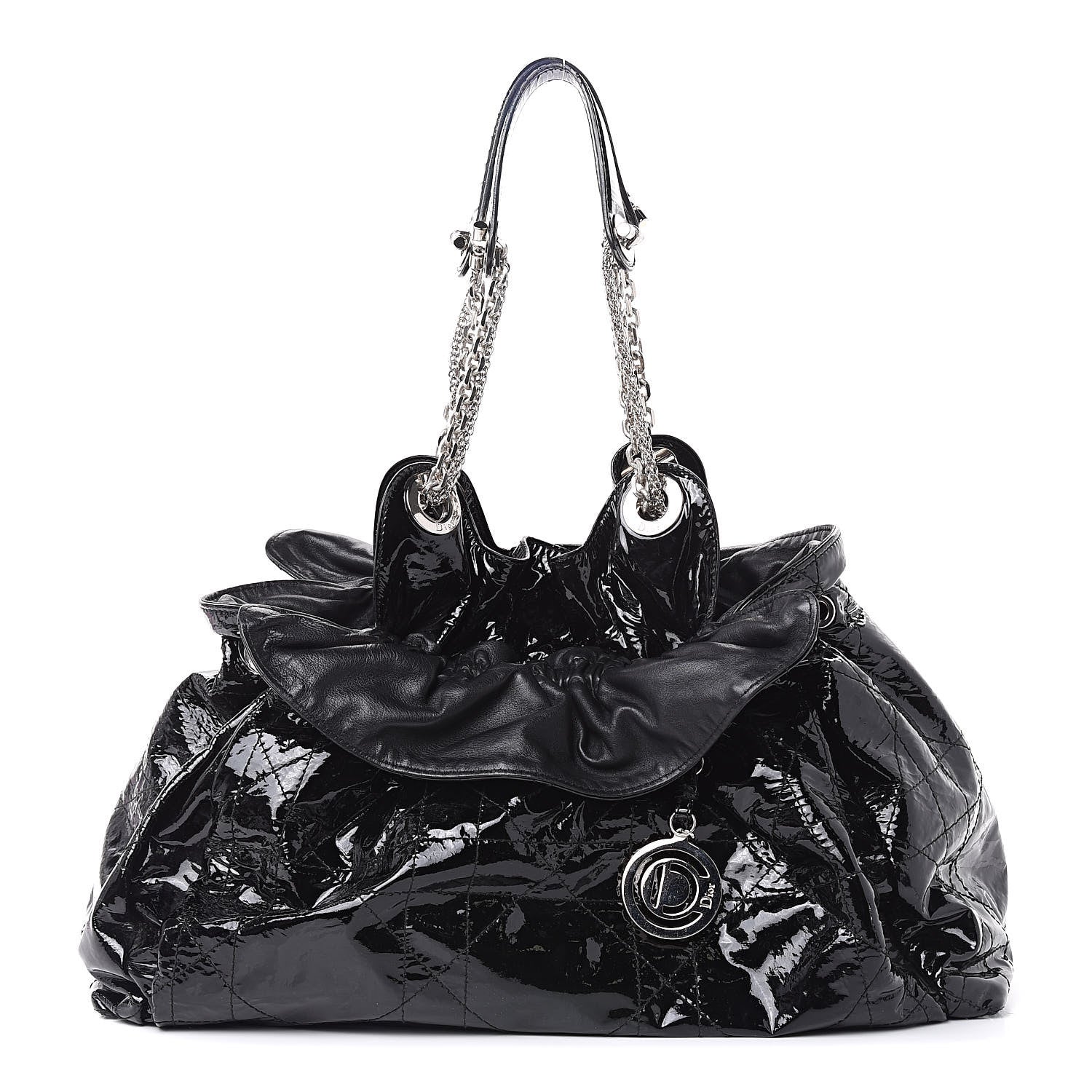 Christian Dior Patent Cannage Medium Le Trente Tote Black 1 of 13