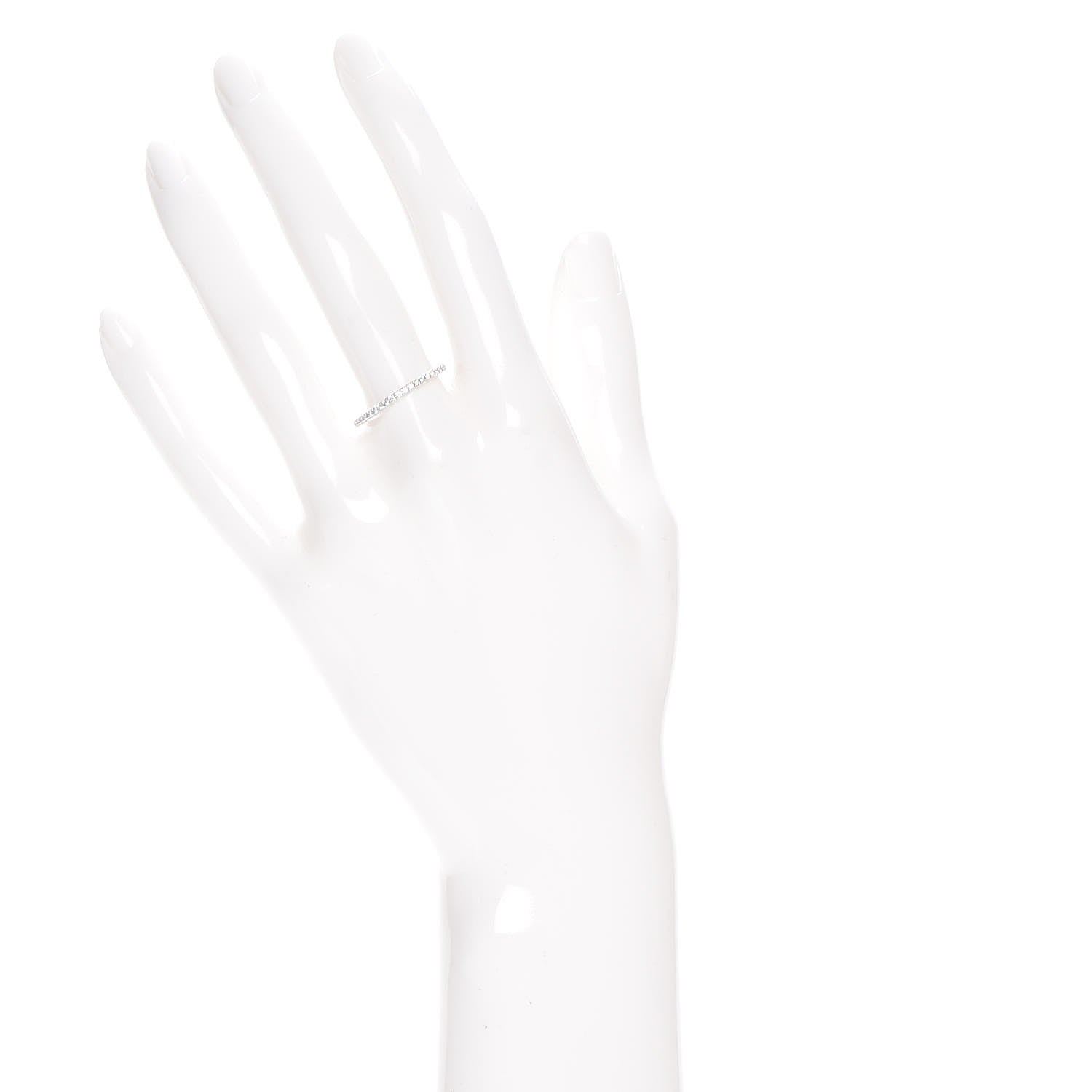 Tiffany 18K White Gold Diamond Metro Ring 7.5 2 of 7