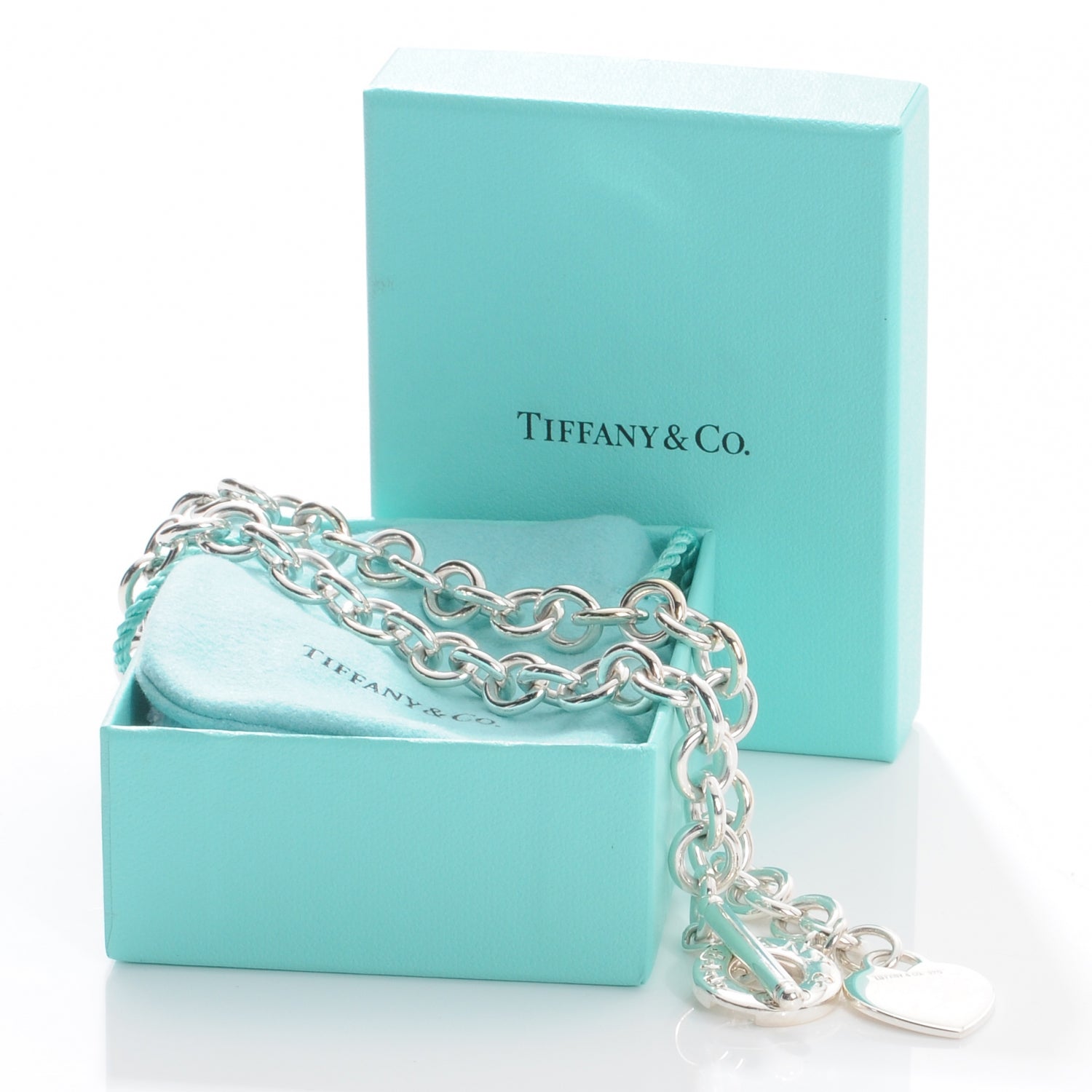 Tiffany Sterling Silver Heart Tag Toggle Necklace 4 of 6