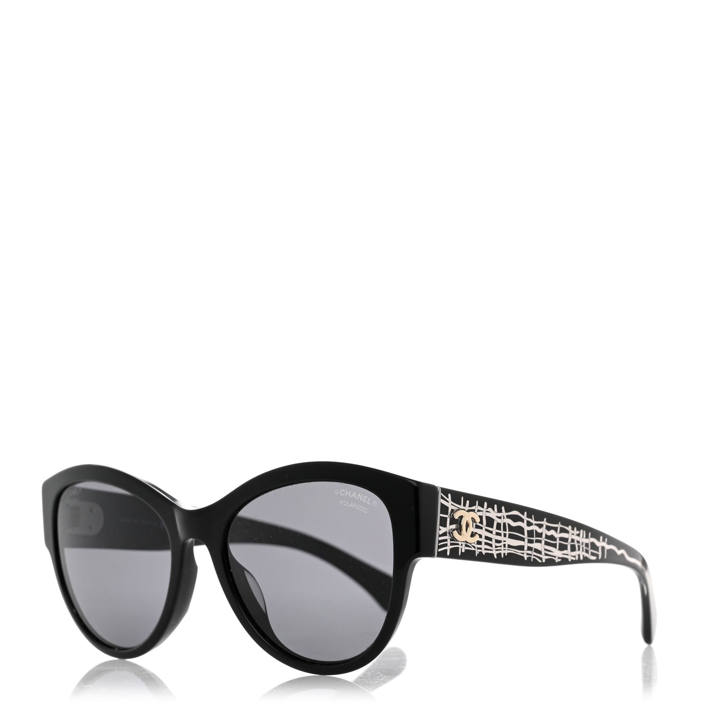 Acetate Polarized Pantos Sunglasses 5434-A Black