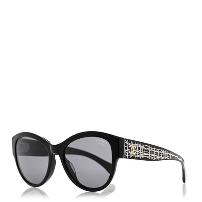 Chanel Acetate Polarized Pantos Sunglasses 5434-A Black 1 of 8