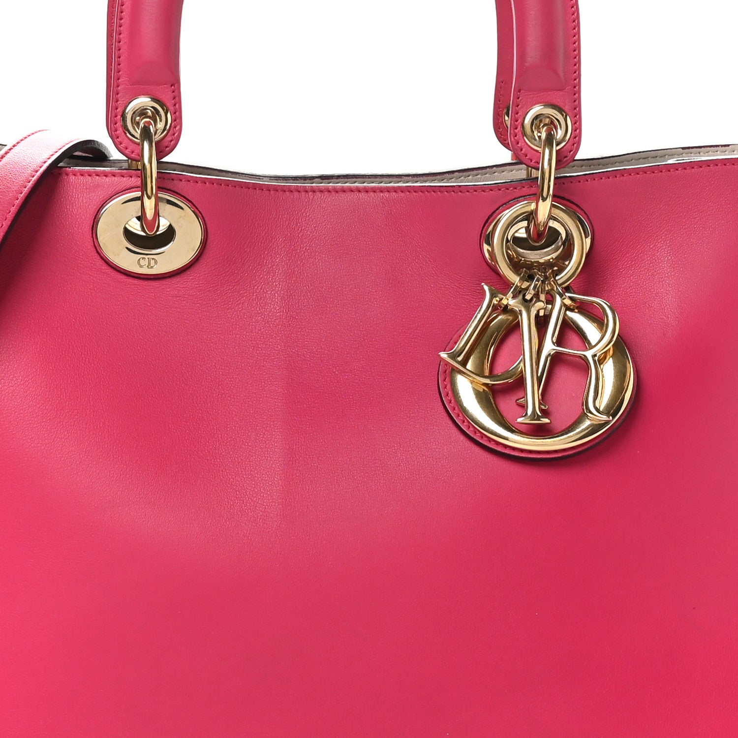 Christian Dior Smooth Calfskin Medium Diorissimo Tote Fuchsia 7 of 9