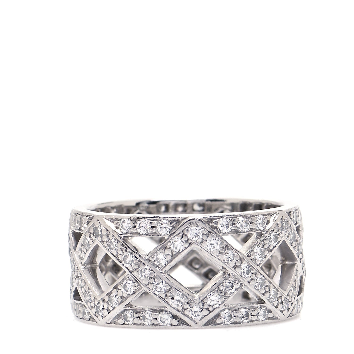 Tiffany Platinum Diamond Legacy Celebration Braided Band Ring 47 4 3 of 4