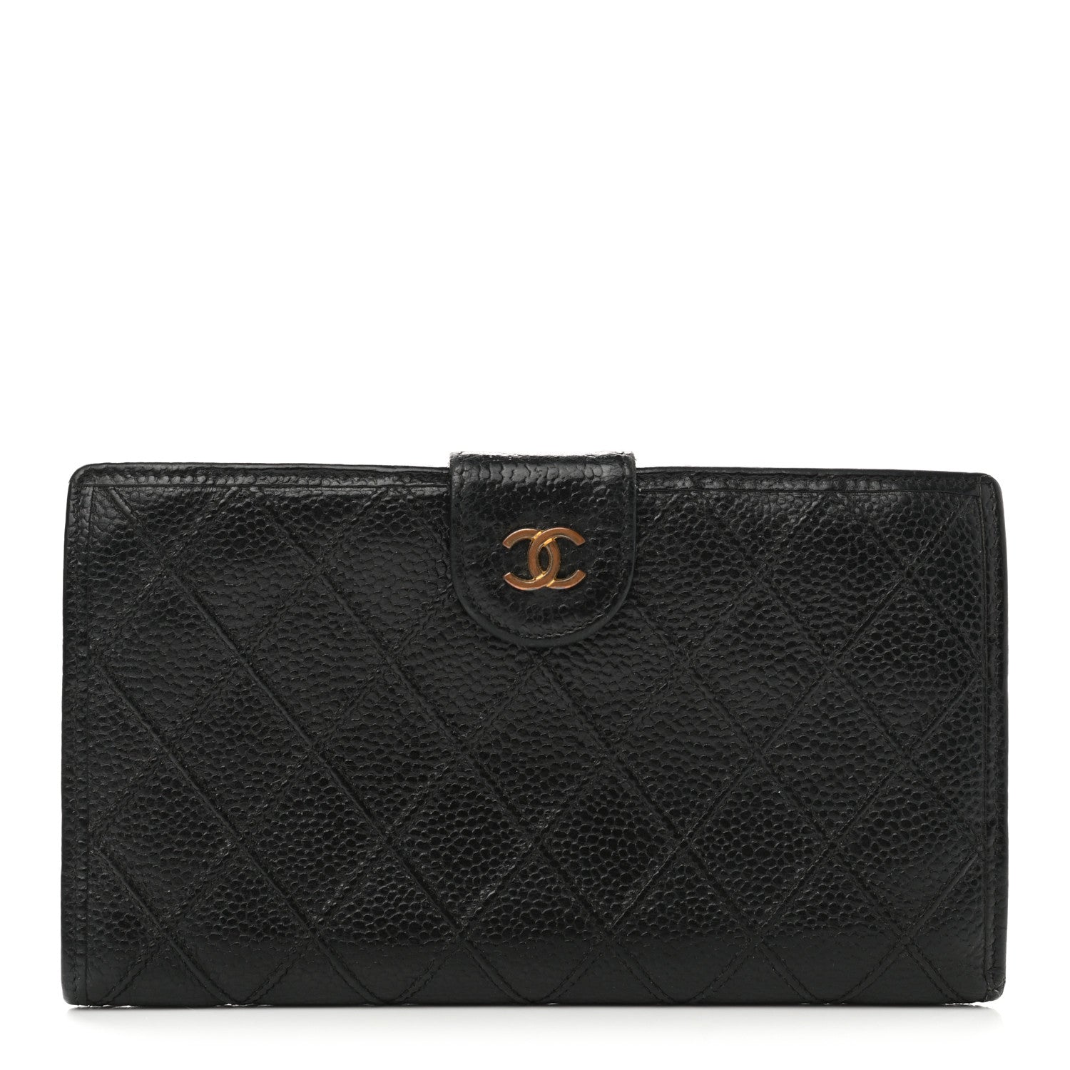 Chanel Caviar Stitched French Wallet Black 1 of 11