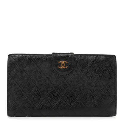 Chanel Caviar Stitched French Wallet Black 1 of 11