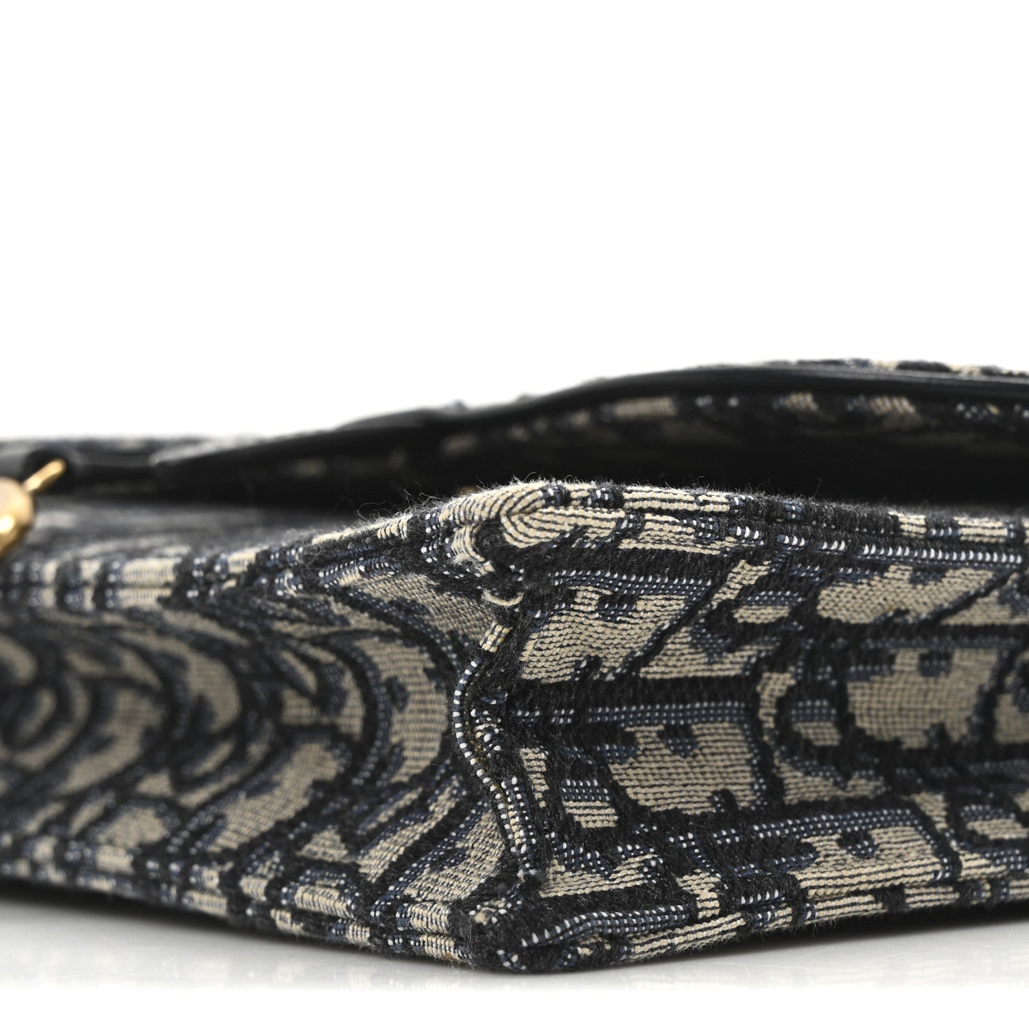 Christian Dior Oblique Saddle Chain Pouch Blue 10 of 11