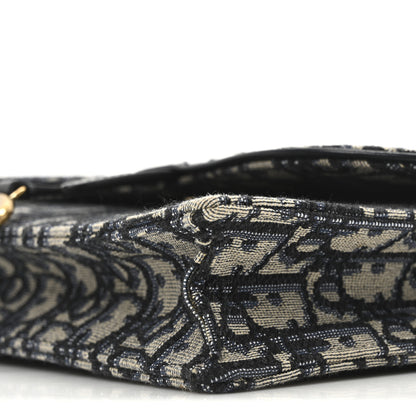 Christian Dior Oblique Saddle Chain Pouch Blue 10 of 11