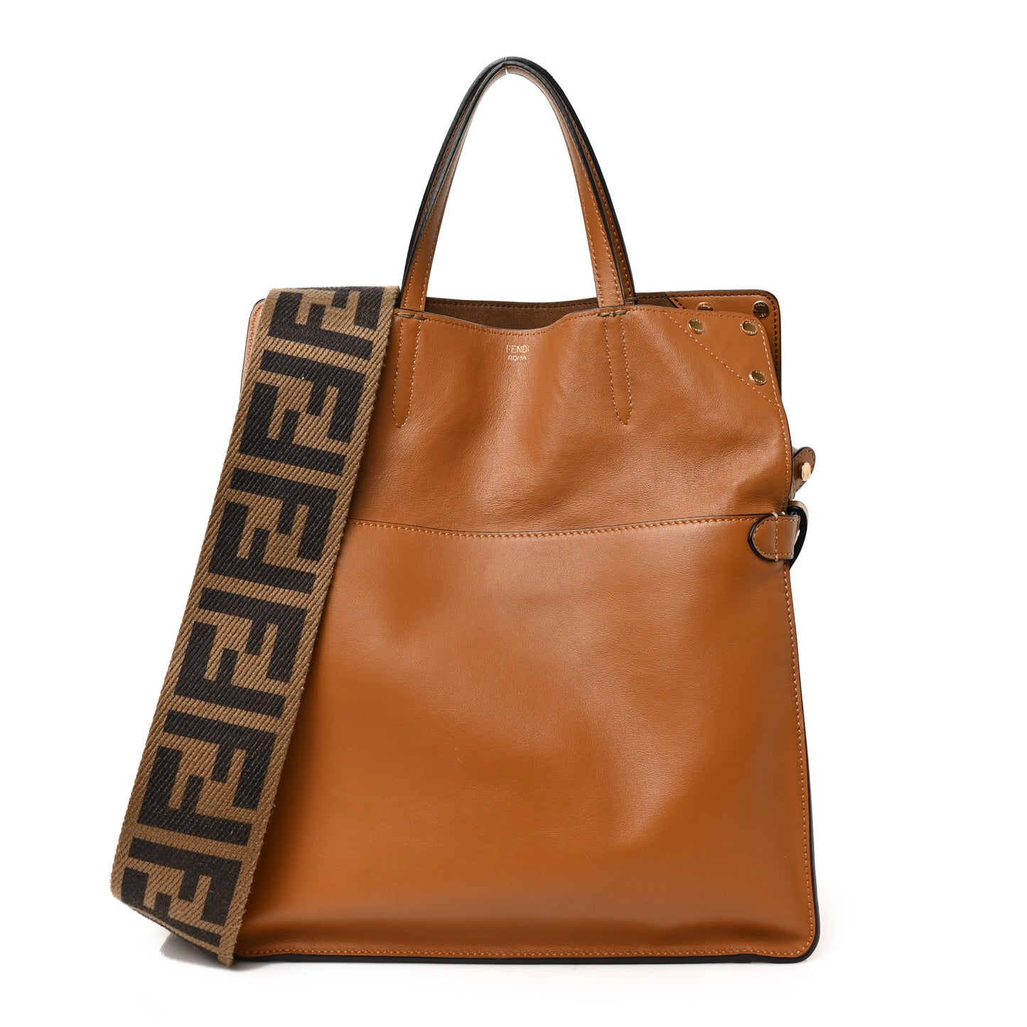 Vitello Grace Suede Flip Tote Nocciola Marrone