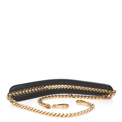 Fendi Calfskin Chain Strap You Black Gold 1 of 3