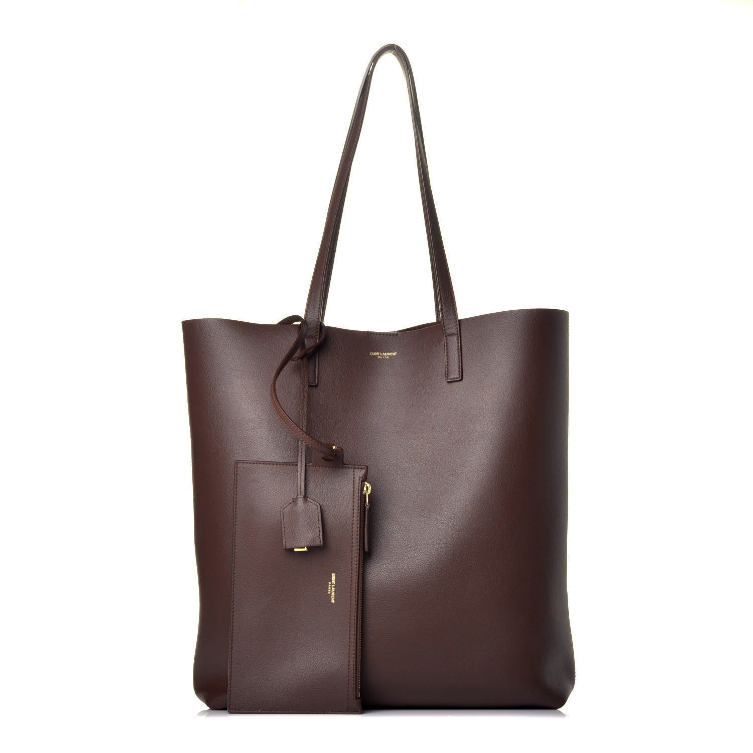 Saint Laurent Calfskin Medium Shopping Tote Old Brandy 1 of 10