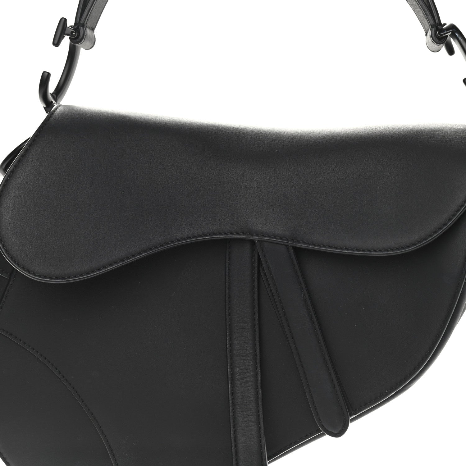 Christian Dior Ultra Matte Calfskin Saddle Bag Black 8 of 12