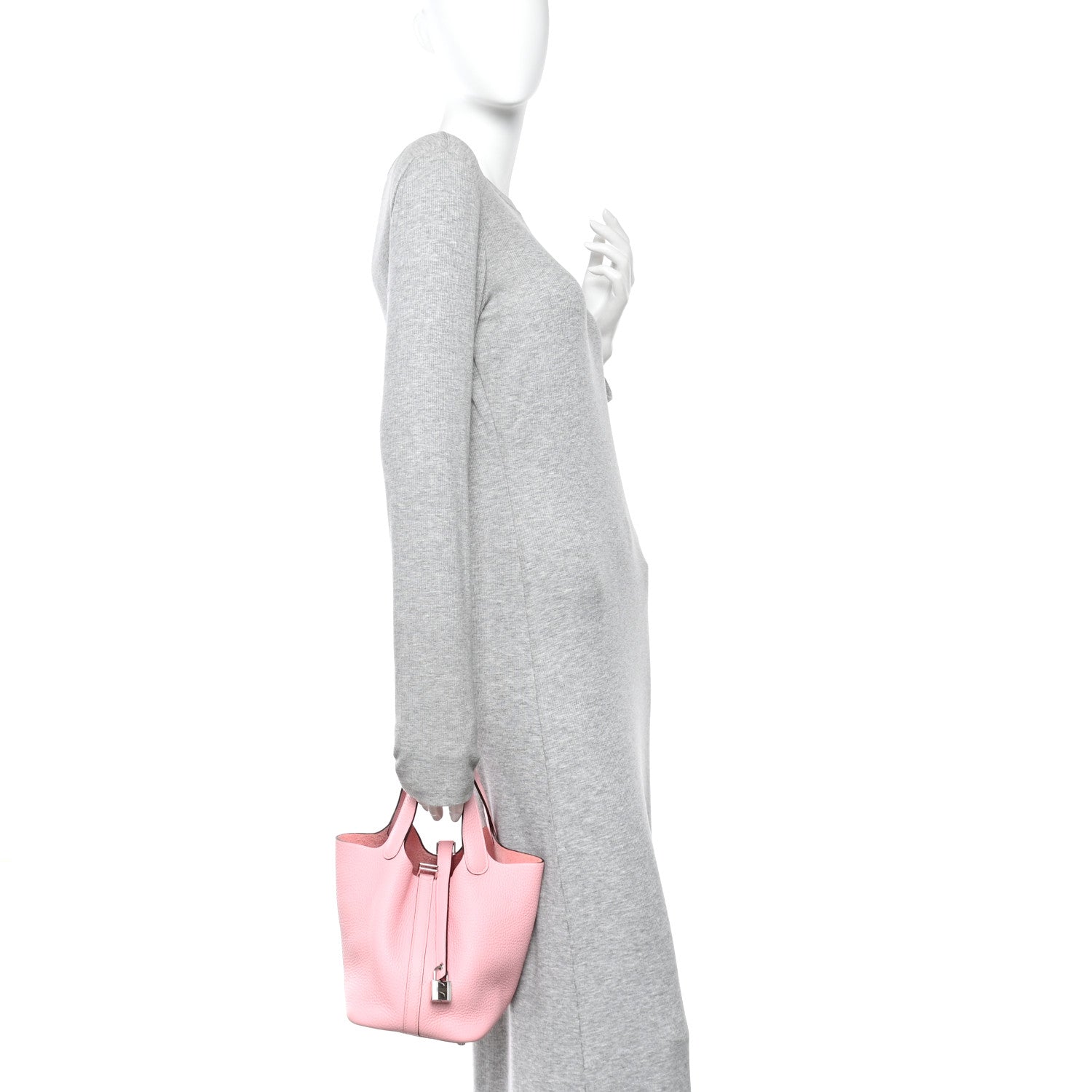 Hermes Taurillon Clemence Picotin Lock 18 PM Rose Sakura 1882573