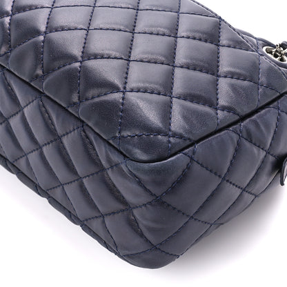 Chanel Lambskin Quilted Medium Camera Case Navy Blue 11 of 12
