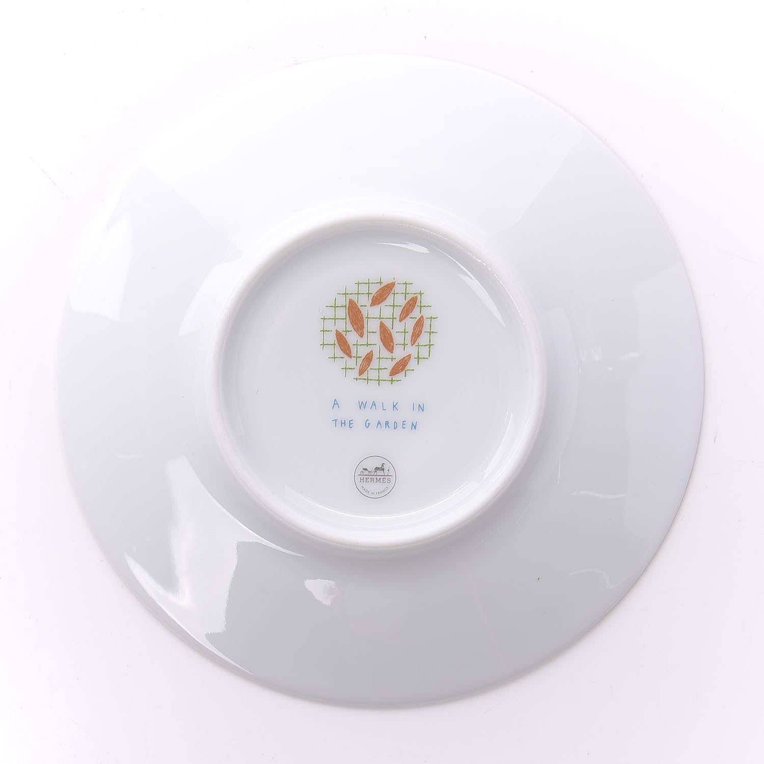 Hermes Porcelain A Walk In The Garden Tea Cup And Saucer Set Of 2 8 of 9