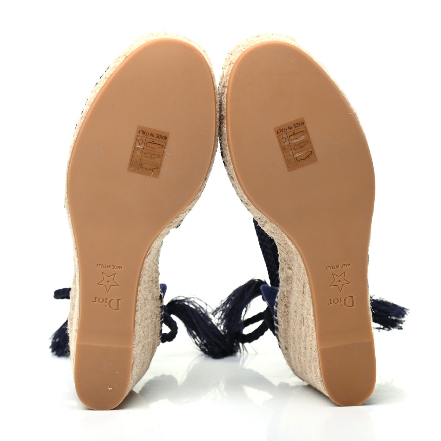 Canvas Embroidered Granville Ankle Tie Espadrille Wedges 39 Indigo Blue