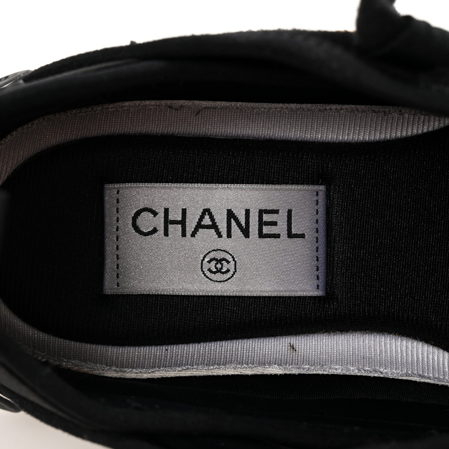 Chanel Velvet Calfskin Mixed Fibers CC Sneakers 36 Black 8 of 12