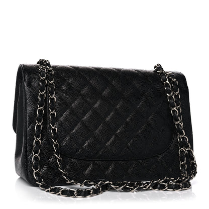 Chanel Caviar Quilted Jumbo Double Flap Black 3 of 13