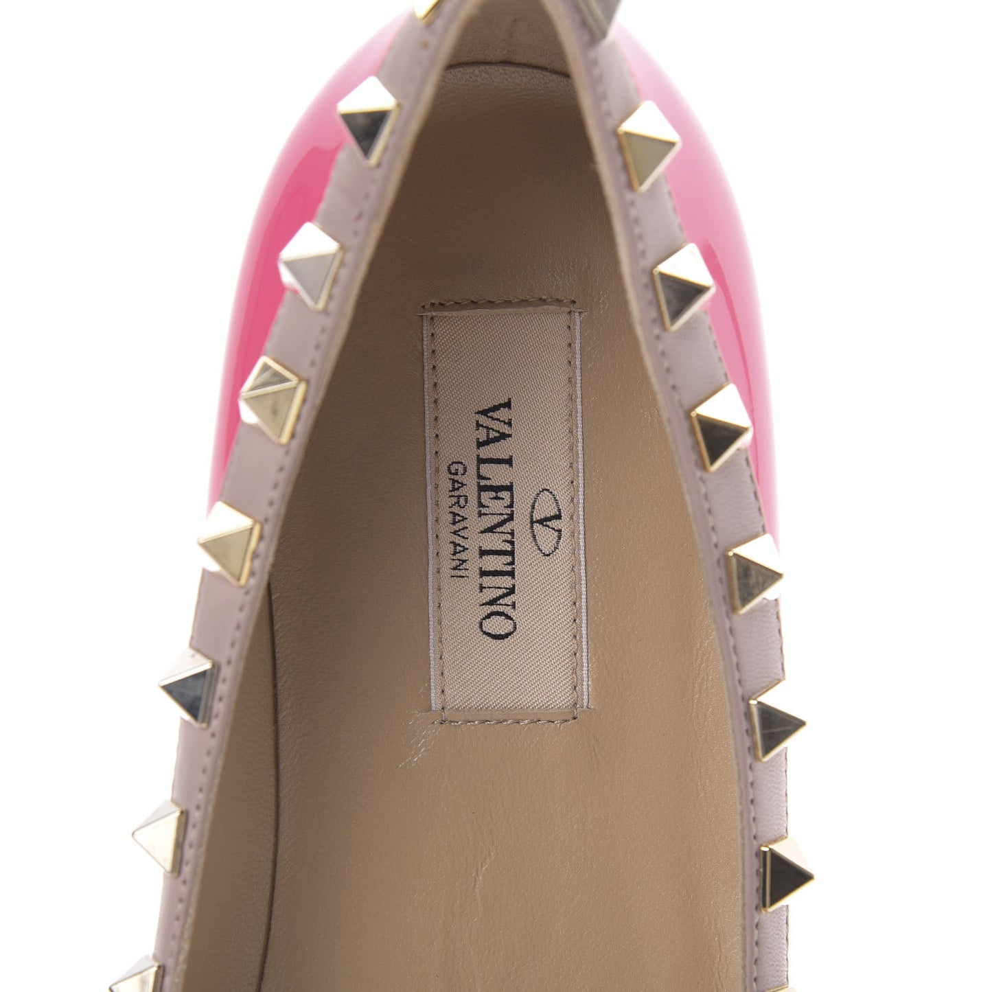 Patent Rockstud Ballerina Flats 37 Peony Poudre