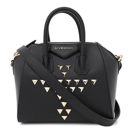 Givenchy Smooth Calfskin Triangle Studded Mini Antigona Black 1 of 11