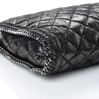 Stella McCartney Metallic Quilted Small Falabella Tote Black 8 of 9