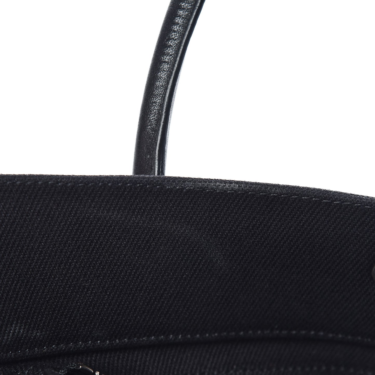 Linen Calfskin Rive Gauche Tote Black