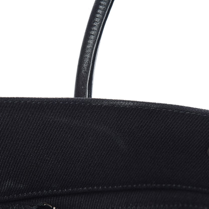 Saint Laurent Linen Calfskin Rive Gauche Tote Black 11 of 13