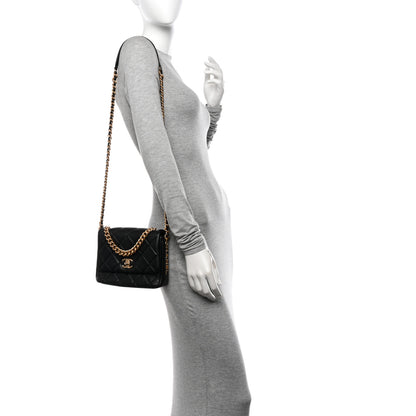 Chanel Lambskin Quilted Small Side Note Flap Black 2 of 11