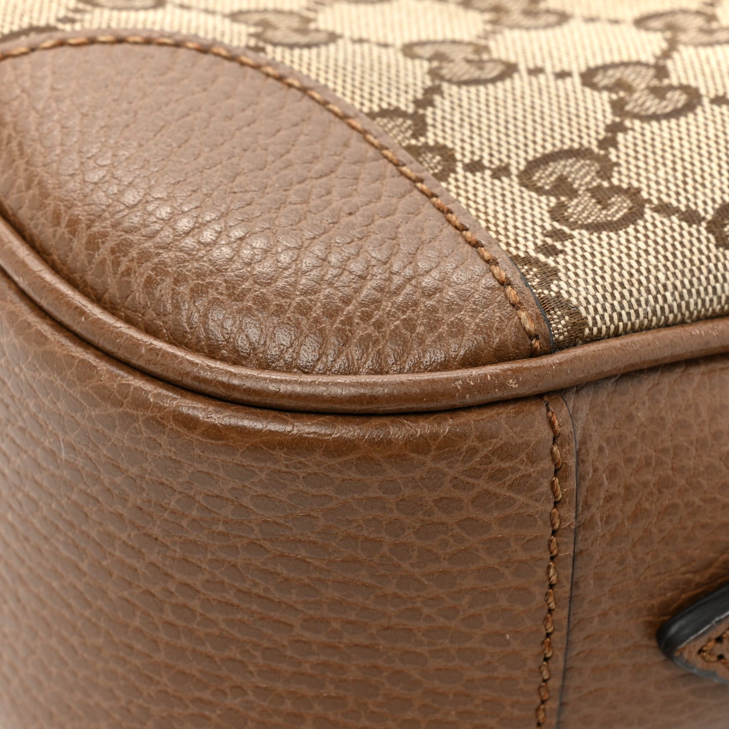 Monogram Mini Bree Messenger Bag Beige Tabacco
