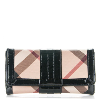 Burberry Supernova Check Penrose Continental Wallet Black 1 of 9