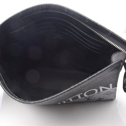 Louis Vuitton Monogram Eclipse Split Pochette Voyage MM 4 of 7