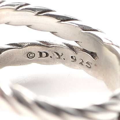 David Yurman Sterling Silver Diamond Hematite 15mm Cushion On Point Ring 54 7 5 of 5