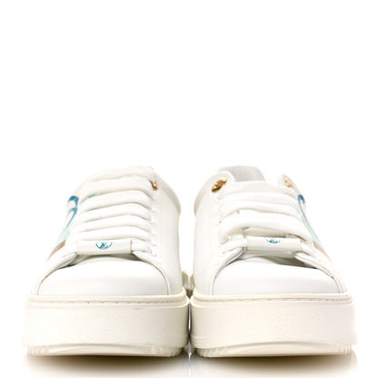 Louis Vuitton Monogram Time Out Sneakers 37.5 White Vert 3 of 9