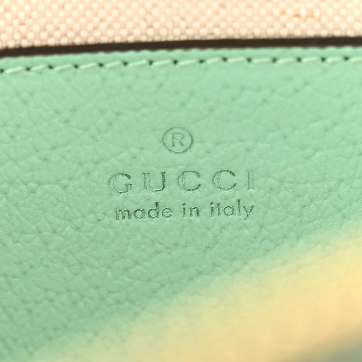 Monogram Jumbo GG Textured Dollar Calfskin Small Ophidia Dome Shoulder Bag Beige Pepperlight Mint