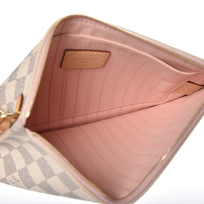 Louis Vuitton Damier Azur Neverfull MM GM Pochette Rose Ballerine 5 of 8