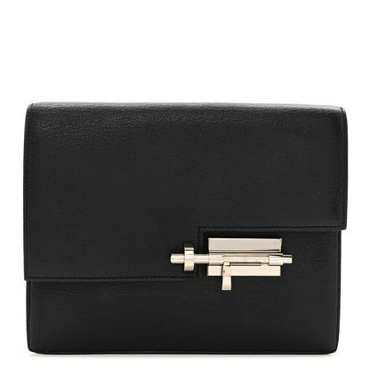 Hermes Chevre Mysore Verrou Clutch Black 1 of 14