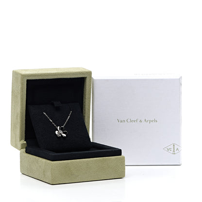 Van Cleef & Arpels 18K White Gold Diamond Mini Frivole Pendant Necklace 8 of 8
