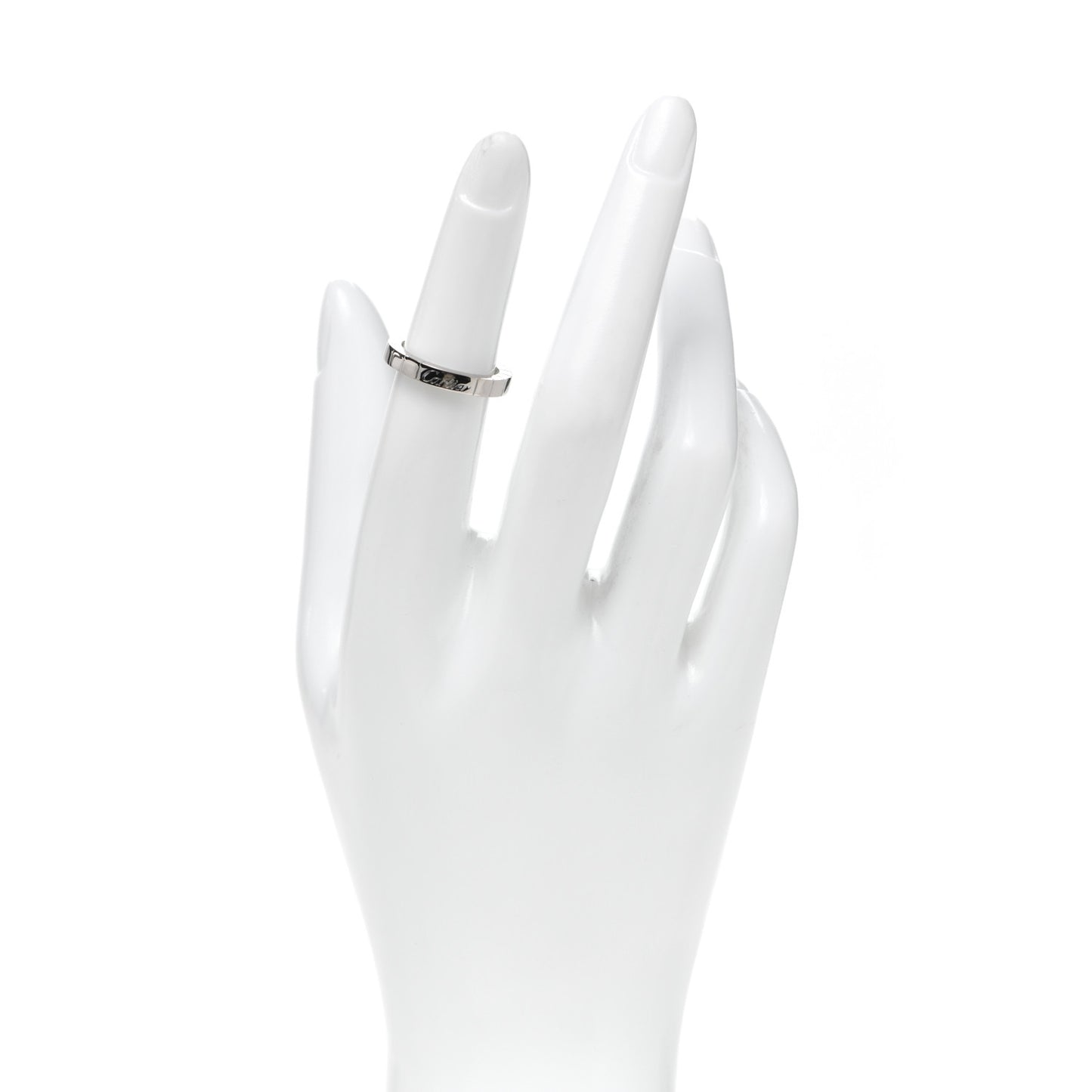18K White Gold Lanieres Ring 49 4.75