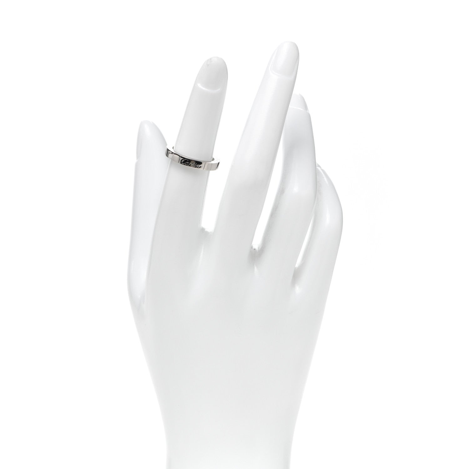 Cartier 18K White Gold Lanieres Ring 49 4.75 2 of 4