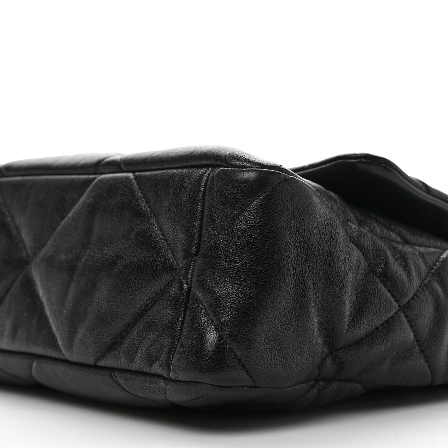 Lambskin Quilted Large Chanel 19 Flap Black