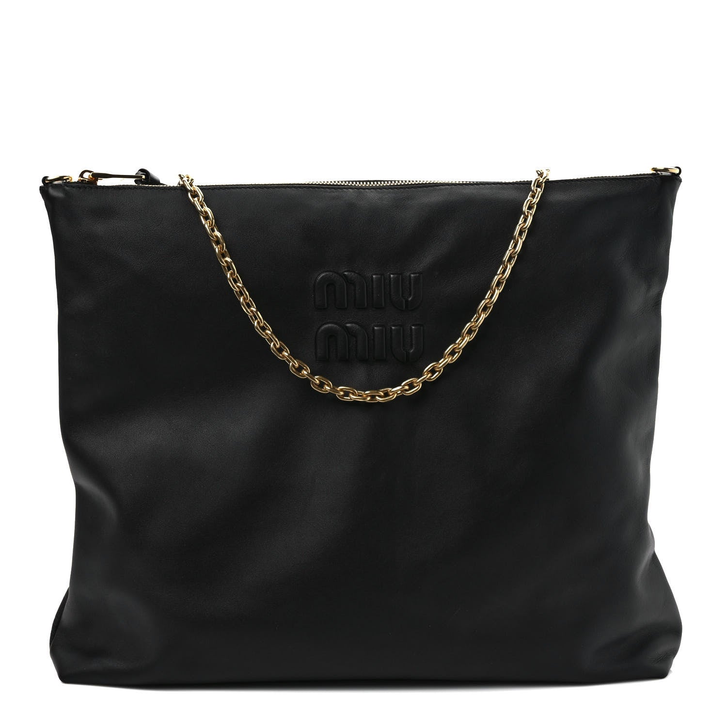Miu Miu Soft Calf Softy Shoulder Bag Black 1 of 9