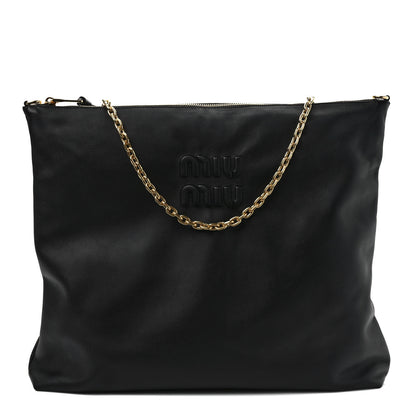 Miu Miu Soft Calf Softy Shoulder Bag Black 1 of 9