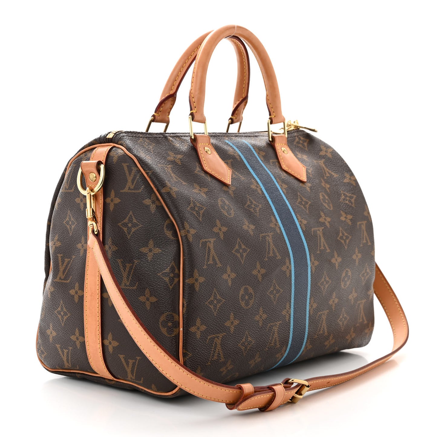 Monogram My LV Heritage Speedy Bandouliere 30 Marine Blue Clair